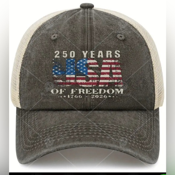 USA 250 th birthday Freedom Trucker Hat - Picture 3 of 5